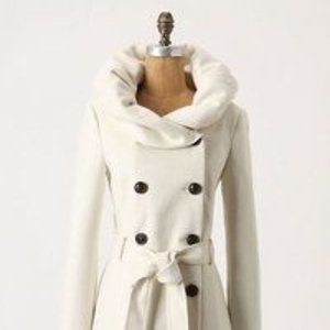 Anthropologie Elevenses Runway Lapel Wool Coat Size 4